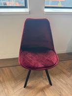 8 Rode Velours Stoelen, Huis en Inrichting, Stoelen, Ophalen of Verzenden, Zo goed als nieuw, Metaal, Vijf, Zes of meer stoelen