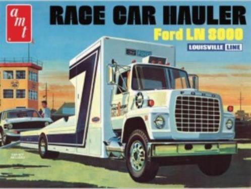 Bouwdoos Ford LN8000 Race Car transporter AMT, Hobby en Vrije tijd, Modelbouw | Auto's en Voertuigen, Nieuw, Truck, Groter dan 1:32
