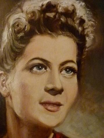 vintage portret 40er jaren blonde jonge dame beschikbaar voor biedingen