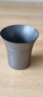Vintage tinnen/pewter shotbeker - Gestempeld, Ophalen of Verzenden