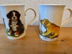 The puppy collection porselein 2 bekers, Ophalen of Verzenden, Zo goed als nieuw, Porselein, Kop en/of schotel