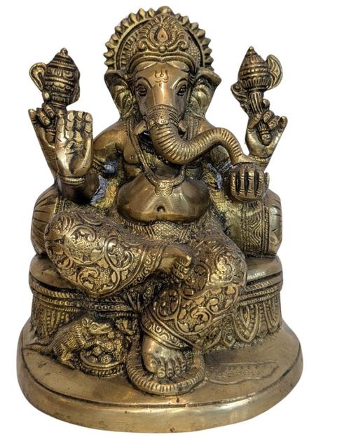 Bronzen Ganesha Beeld, Huis en Inrichting, Woonaccessoires | Boeddhabeelden, Gebruikt, Ophalen of Verzenden