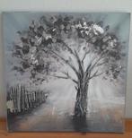 Canvas met boom in winter., Ophalen of Verzenden