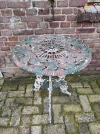 Aluminium bistro tafel tuintafel, Ophalen of Verzenden, Gebruikt, Rond, Aluminium