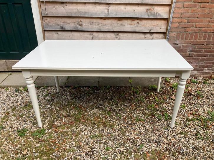 Ikea INGATORP uitschuifbare tafel 155/215x87 cm wit, Huis en Inrichting, Tafels | Eettafels, Gebruikt, 50 tot 100 cm, 150 tot 200 cm