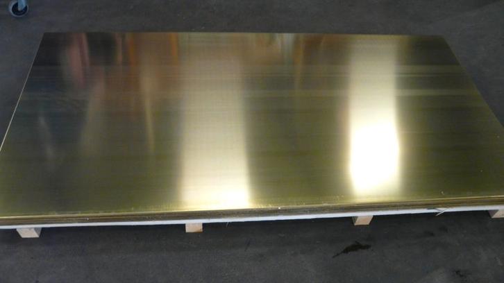 Messingplaat 2000 x 1000 x 4 mm 67,8 kg, Hobby en Vrije tijd, Knutselen, Nieuw, Materiaal, Ophalen