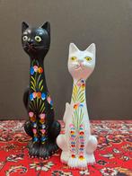 Aardewerk Poes Zwart-Wit Portugees Handgeschilderd, Gebruikt, Onbekend, Ophalen of Verzenden, Onbekend