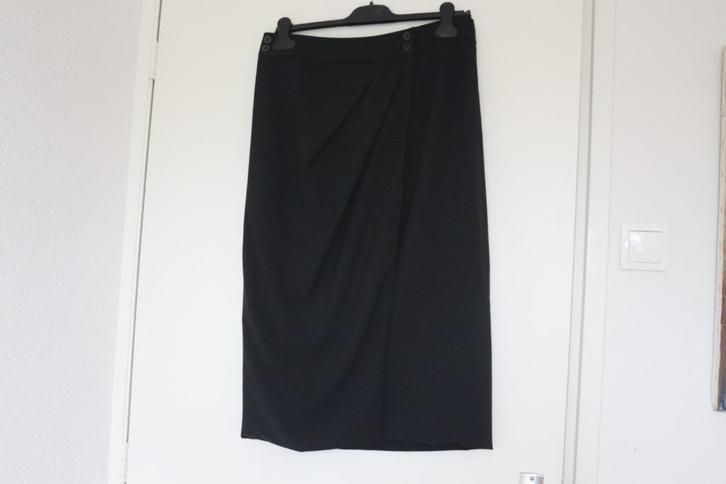 chique PAUW WIKKELROK zwart, Kleding | Dames, Rokken, Nieuw, Maat 38/40 (M), Zwart, Onder de knie, Ophalen of Verzenden