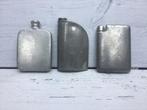 Antieke Tin Zakflacons - Set van 3 stuks - Verzamelaarsobjec, Ophalen of Verzenden