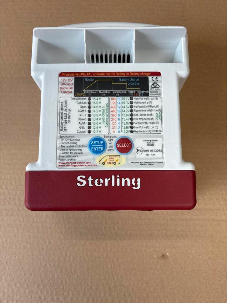 Sterling Power BB1260 Laadstroomregelaar 12V 60A, Watersport en Boten, Accessoires en Onderhoud, Nieuw, Motor en Techniek, Ophalen