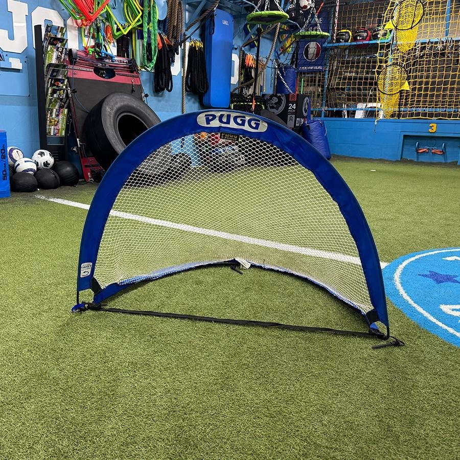 Voetbaldoel 2 Pugg pop-up Klein - Blauw, Sport en Fitness, Voetbal, Gebruikt, Overige typen, Maat XL, Ophalen