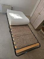 Opklapbed met natuurlatex matras. Goede staat en comfortabel, Ophalen, 90 cm, Eenpersoons, Zo goed als nieuw
