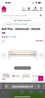 Leenbakker bed Ties 90x200, Huis en Inrichting, Slaapkamer | Bedden, Ophalen, Gebruikt, 90 cm, Eenpersoons