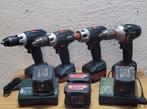 Metabo 14,4 V Set - 4 body's + 8 accu's + 2 laders, Doe-het-zelf en Verbouw, Gereedschap | Boormachines, Gebruikt, Variabele snelheid
