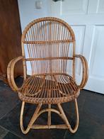 vintage rohe fauteuil rotan bohemian in originele staat, Riet of Rotan, Minder dan 75 cm, Gebruikt, 50 tot 75 cm