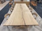 Unieke eiken eettafel – massief uit één stuk 300x120cm, Ophalen, Eikenhout, 200 cm of meer, 50 tot 100 cm