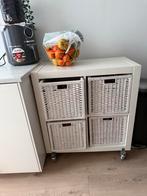 Witte Ladekast met 4 Manden, Huis en Inrichting, Kasten | Ladekasten, Ophalen, Gebruikt, 3 of 4 laden, Minder dan 100 cm
