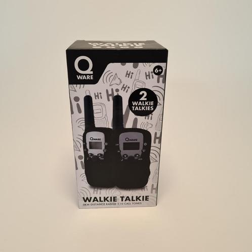 Qware Walkie Talkie Set Zwart | Nieuw, Telecommunicatie, Portofoons en Walkie-talkies, Nieuw, Ophalen of Verzenden
