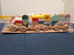 Houten Puzzeltrein - Leuk en Leerzaam!, Ophalen of Verzenden, Zo goed als nieuw, Puzzelen