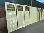 9 antieke houten paneel deuren uit 1 serie / pand met glas., Antiek en Kunst, Curiosa en Brocante, Ophalen