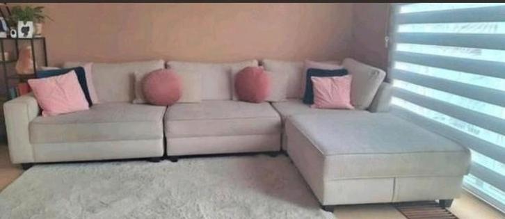 Mooie loungebank, extra diepe zitting, Huis en Inrichting, Banken | Complete zithoeken, Gebruikt, Ophalen of Verzenden