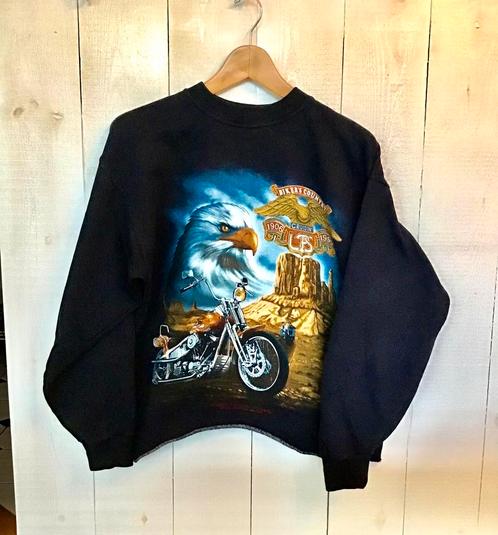 Vintage western dames biker sweater trui mt L /  XL / 40, Kleding | Dames, Truien en Vesten, Zo goed als nieuw, Maat 46/48 (XL) of groter