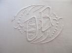 Oud linnen laken met monogram *Marries*, Antiek en Kunst, Verzenden