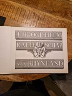 Oude Atlas van Rhynland - 1746 Herdruk van 1969, Overige atlassen, Voor 1800, Ophalen of Verzenden, Zo goed als nieuw