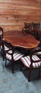 Mooie eethoek met 8 stoelen, Ophalen, Zo goed als nieuw
