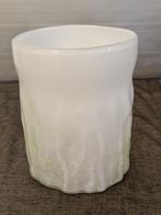 DutZ Collection glazen vaas / pot in witgroene tinten, Huis en Inrichting, Woonaccessoires | Vazen, Ophalen, Overige kleuren, Minder dan 50 cm