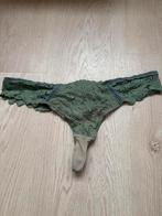 Groene kanten Hunkemöller string, Kleding | Dames, Ondergoed en Lingerie, Hunkemöller, Ophalen of Verzenden, Groen, String