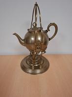 Antieke theepot op standaard met brander Basse & Fischer, Antiek en Kunst, Ophalen