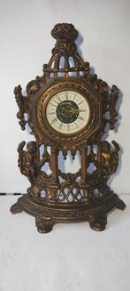 Antieke Tafelklok met Barok Beeldjes - Duits Uurwerk, Antiek en Kunst, Antiek | Klokken, Ophalen of Verzenden