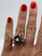 Z11 Prachtige massief zilveren ring poes maat 17,5, Sieraden, Tassen en Uiterlijk, Ringen, Ophalen of Verzenden, Zo goed als nieuw
