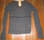 Broderie top met lange mouwen en een sexy halslijn., Zwart, Nieuw, Ophalen of Verzenden, Lange mouw