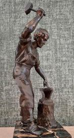 Prachtig bronzen beeld van een smid 31cm, Verzenden