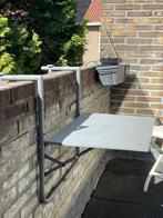 Balkon tafeltje, Tuin en Terras, Tuintafels, Ophalen, Gebruikt, Rechthoekig, Aluminium