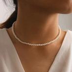 Imitatie Parel Choker Ketting, Overige materialen, Verstelbaar, Verzenden, Wit