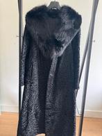 Zwarte bontjas, Ophalen of Verzenden, Gedragen, Maat 42/44 (L), Zwart