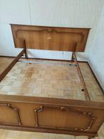 Vintage Houten Bedframe 140 x 200, Gebruikt, Bruin, Vintage, Tweepersoons