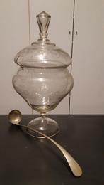 Prachtige geslepen Bowlpot met deksel, Antiek en Kunst, Antiek | Glas en Kristal, Ophalen
