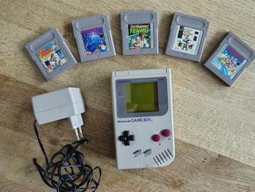 Nintendo Game Boy met 5 spellen (werkend) beschikbaar voor biedingen