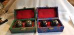 2 chinese Baoding ballen in doosje,met geluid, Antiek en Kunst, Verzenden