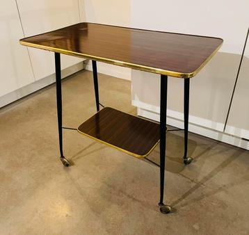 Vintage Hollywood Regency trolley tafeltje serveerwagen bar beschikbaar voor biedingen