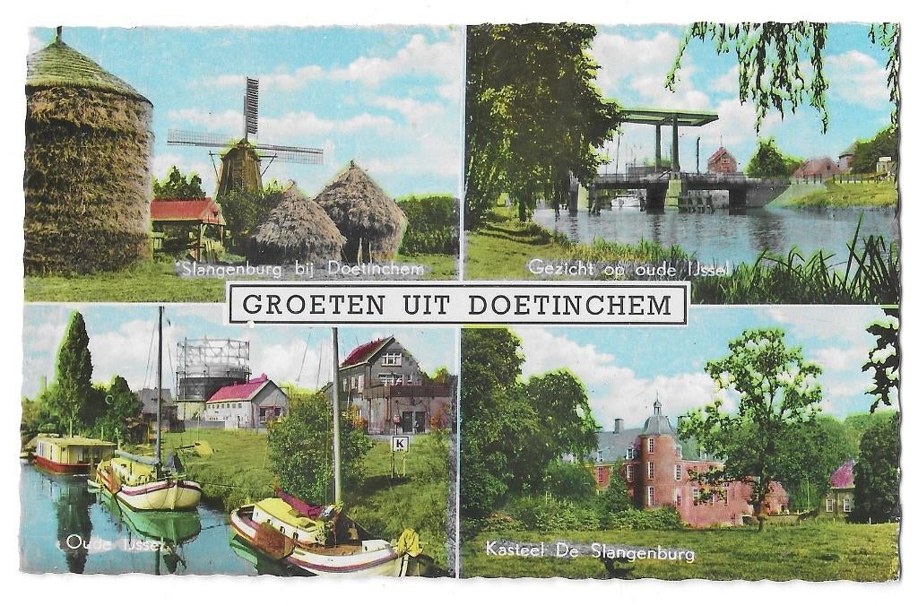 AK Doetinchem - Groeten uit....Gezicht op oude IJssel, Verzenden, 1940 tot 1960, Gelopen, Gelderland