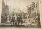 Originele gravure vlissingen met de executie van Don Pedro, Antiek en Kunst, Kunst | Etsen en Gravures, Ophalen