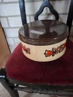 Vintage Koektrommel met Bloemmotief, Ophalen of Verzenden, Gebruikt