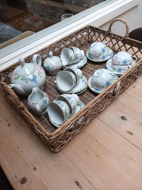 Mooi Servies  Feltman Weiden,  Druiven Rozen, Huis en Inrichting, Keuken | Servies, Zo goed als nieuw, Compleet servies, Overige stijlen