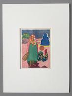 Houtgravure Kees van Dongen inclusief zuurvrij passepartout, Antiek en Kunst, Kunst | Etsen en Gravures, Ophalen of Verzenden