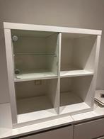 Kallax kast met vitrine deuren, Ophalen, Kunststof, 50 tot 100 cm, Zo goed als nieuw